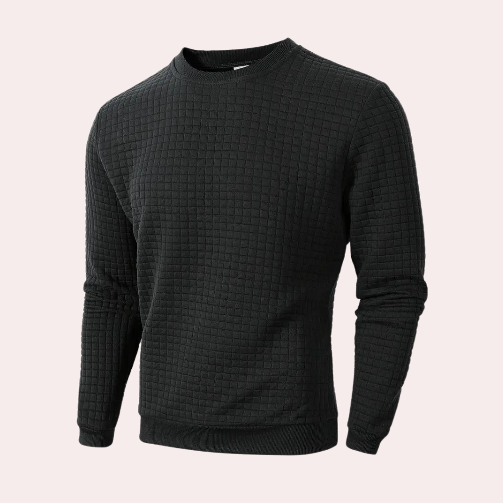 Warm Winter Patterned Crew Neck Sweater