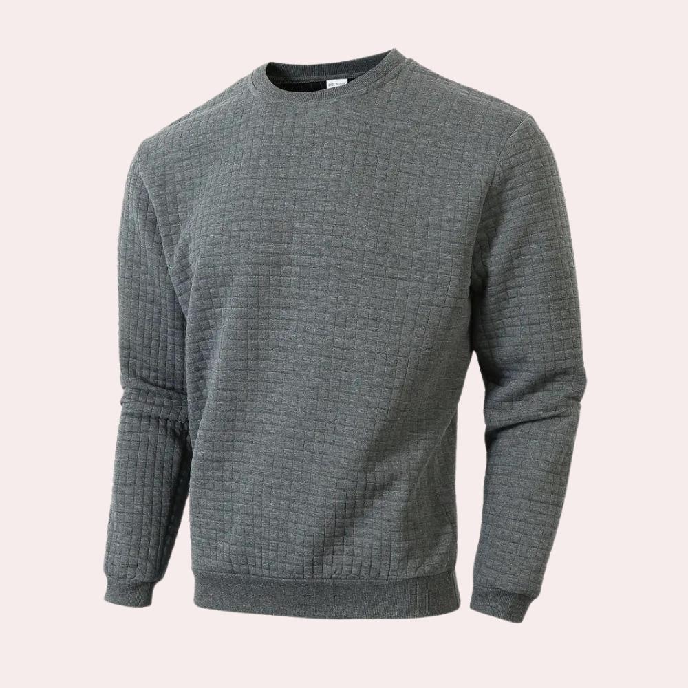 Warm Winter Patterned Crew Neck Sweater