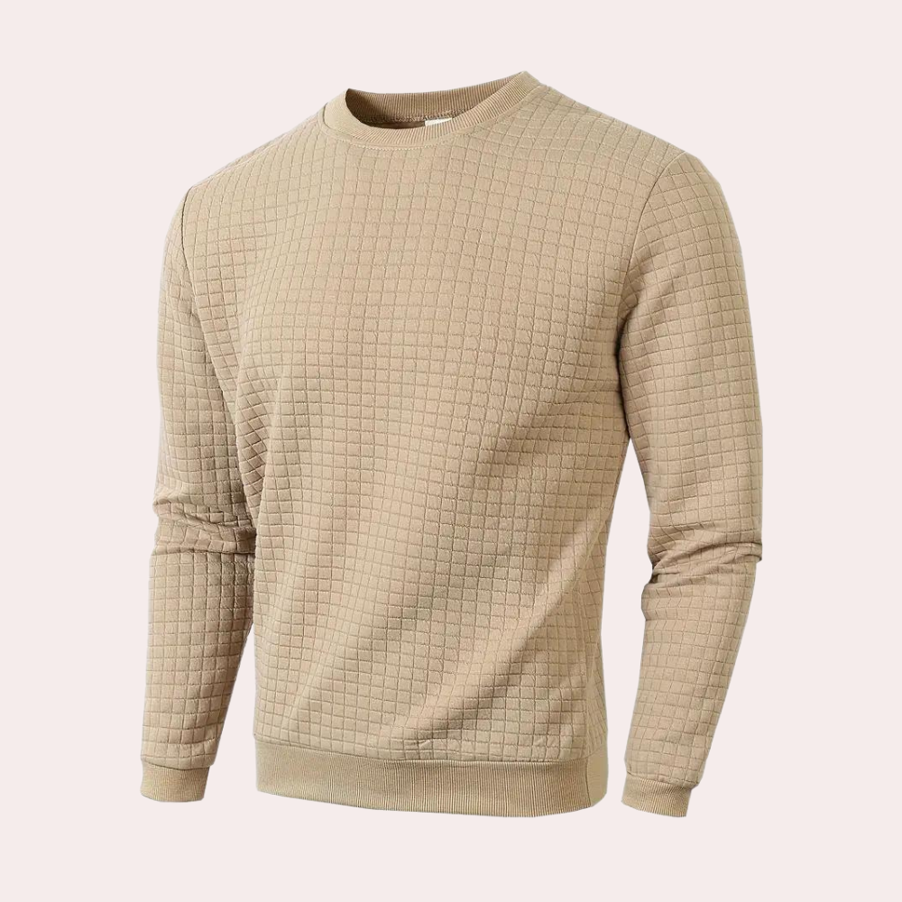 Warm Winter Patterned Crew Neck Sweater