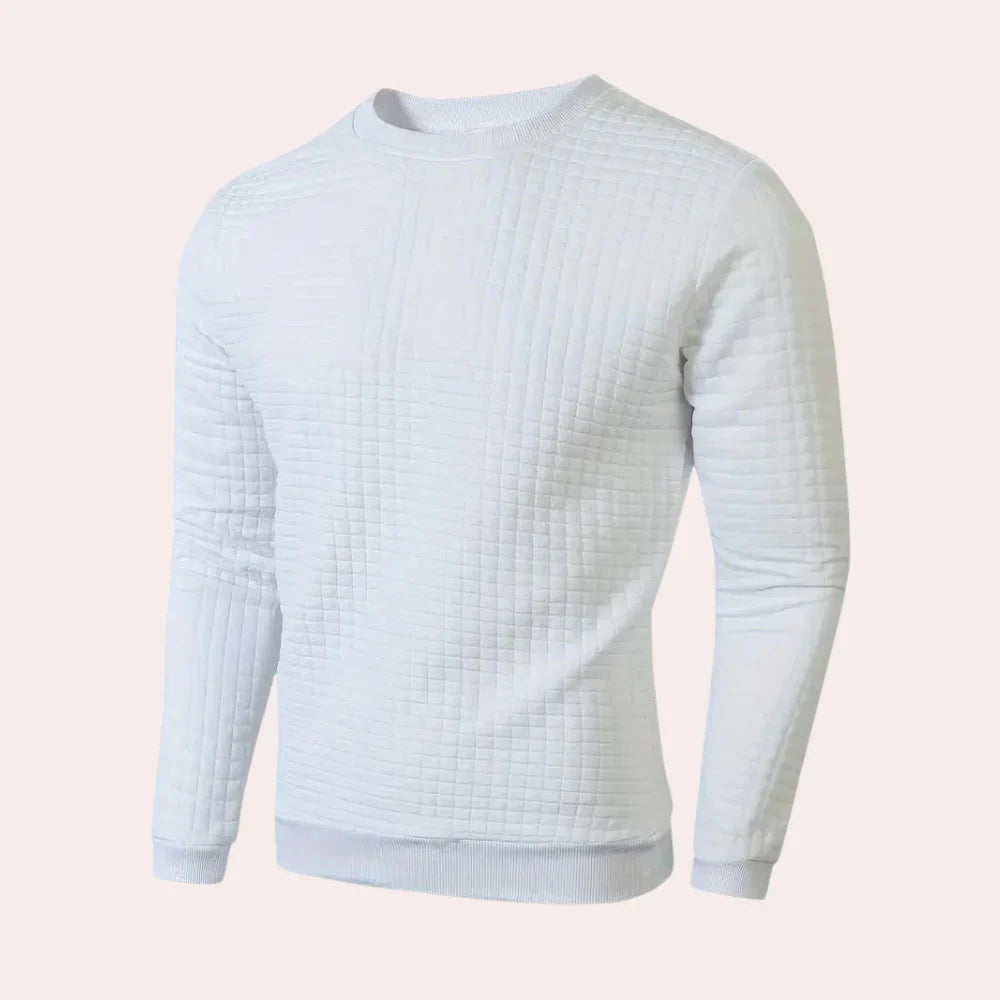 Warm Winter Patterned Crew Neck Sweater