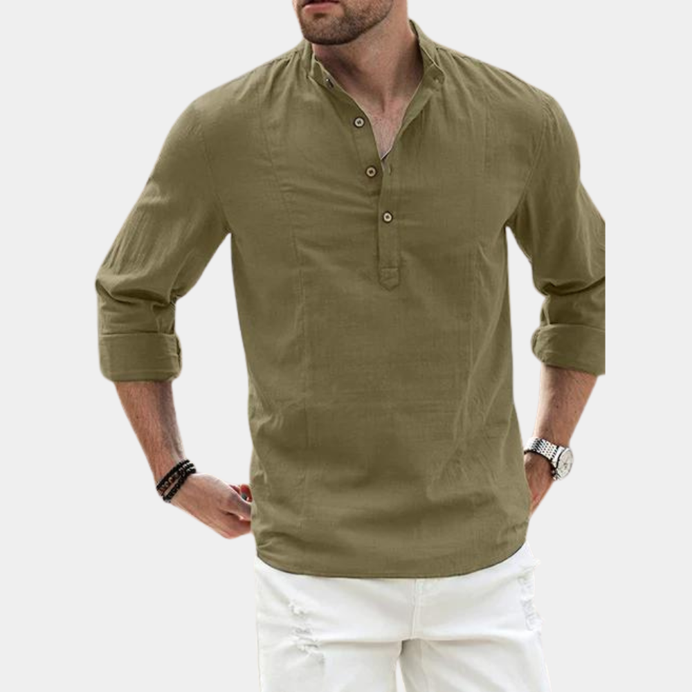 Classic Fit Mens Long Sleeve Button Shirt