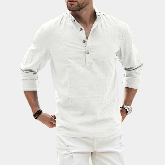 Classic Fit Mens Long Sleeve Button Shirt - VogeLuxe