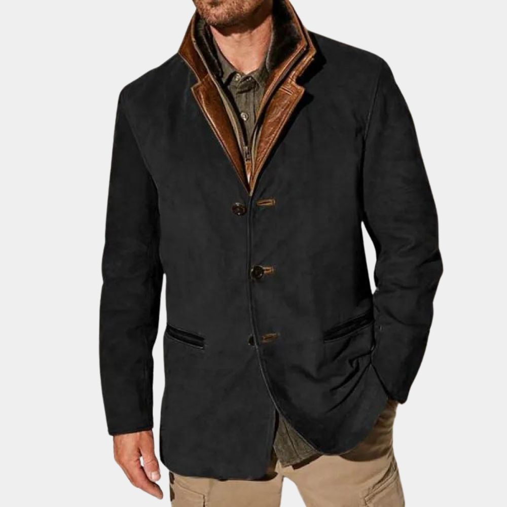 VogeLuxe | Men’s Vintage Lapel Splicing Work Jacket
