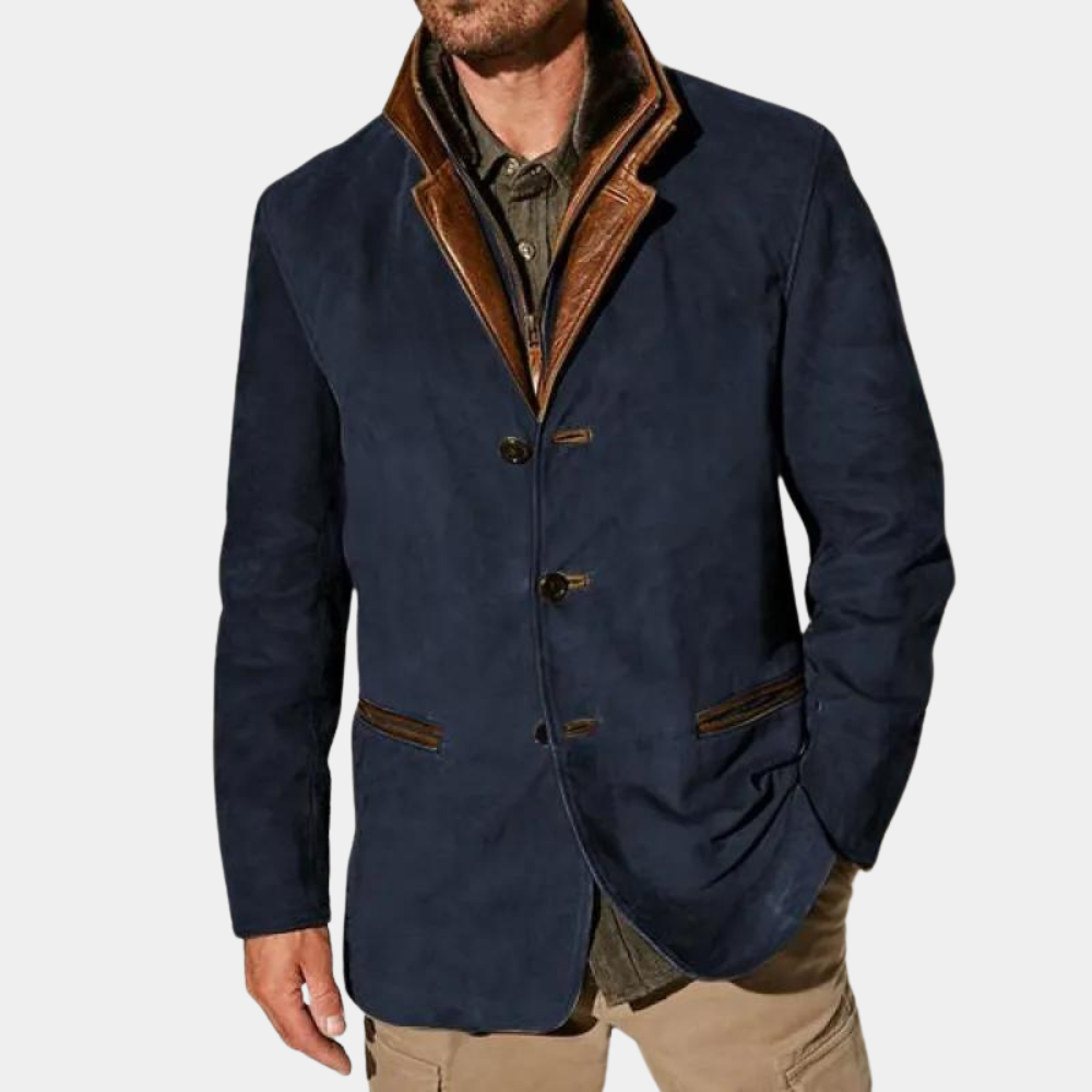 VogeLuxe | Men’s Vintage Lapel Splicing Work Jacket