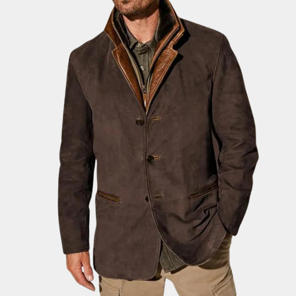 VogeLuxe | Men’s Vintage Lapel Splicing Work Jacket