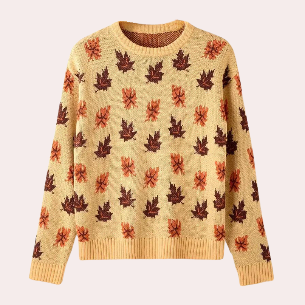 Colorful Women's Graphic Crew Neck Sweater - VogeLuxe