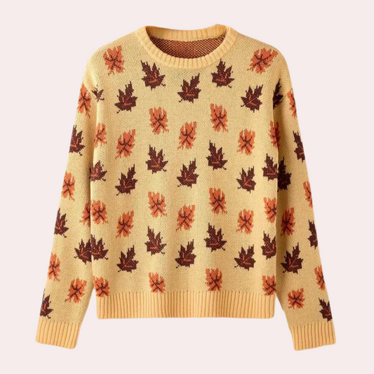 Colorful Women's Graphic Crew Neck Sweater - VogeLuxe
