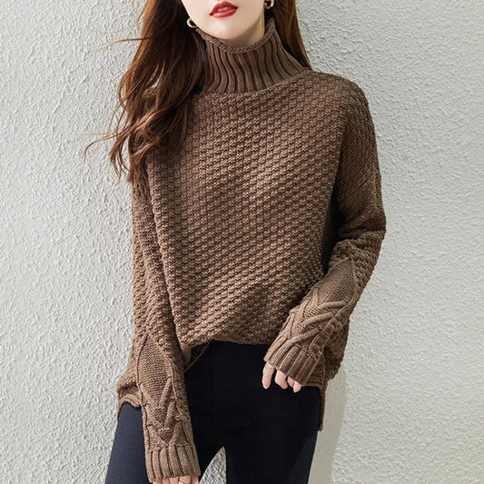 Classic Cable Knit Women's Sweater - VogeLuxe