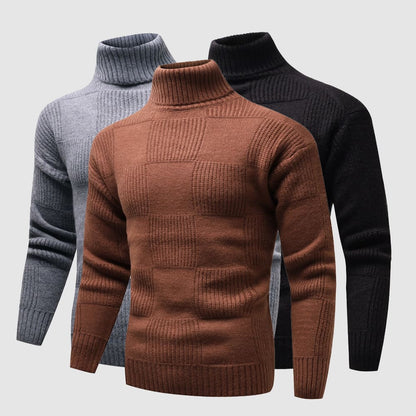 Slim Fit Men's Turtleneck Sweater - VogeLuxe
