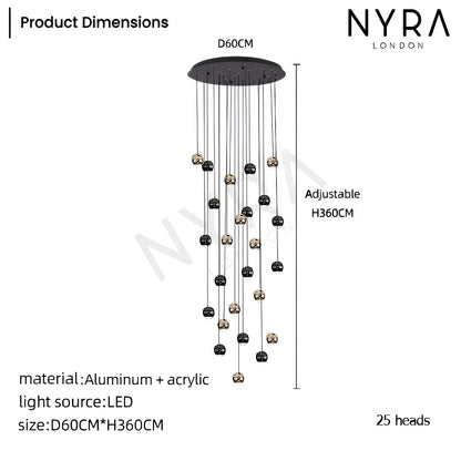 Elegant Drop Crystal Ceiling Light