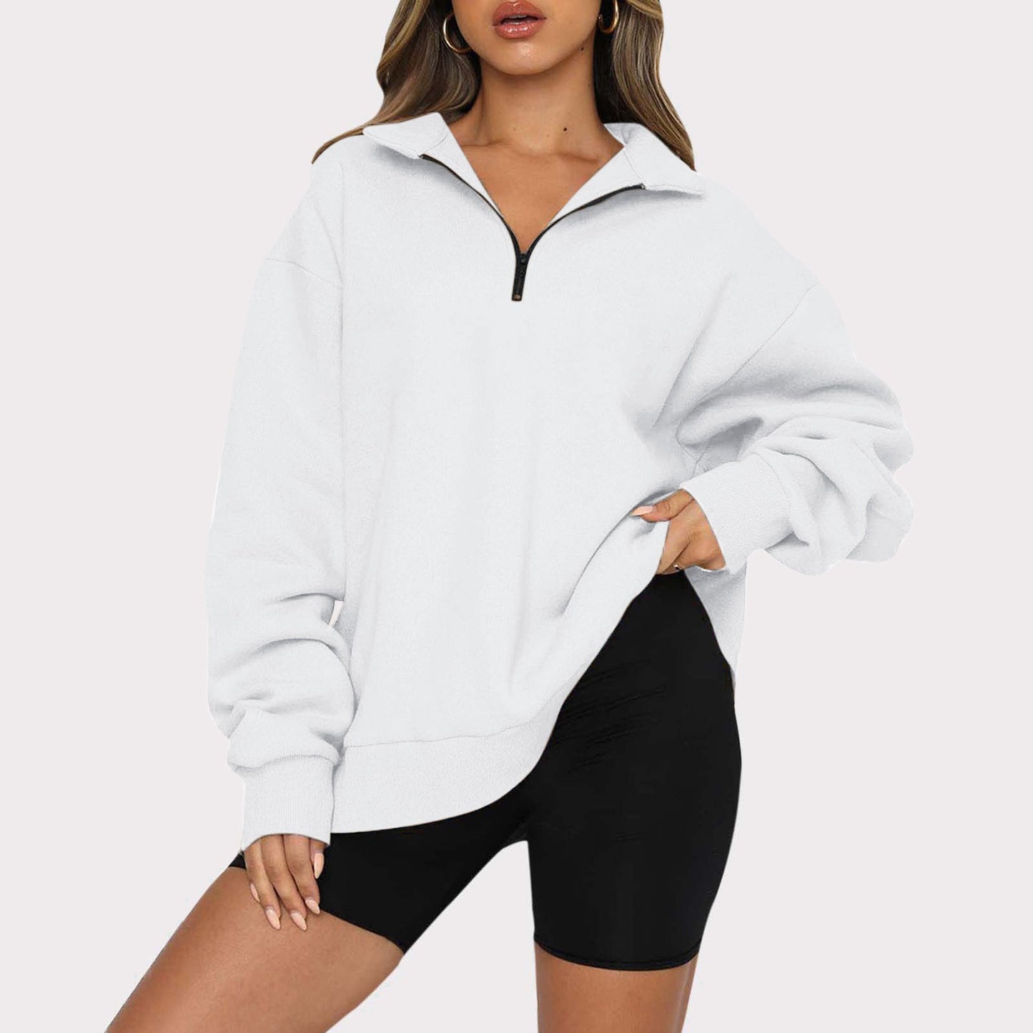Warm Zipped Sweater for Women - Classic Winter Style