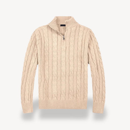 VogeLuxe | Men’s Textured Quarter-Zip Knitwear
