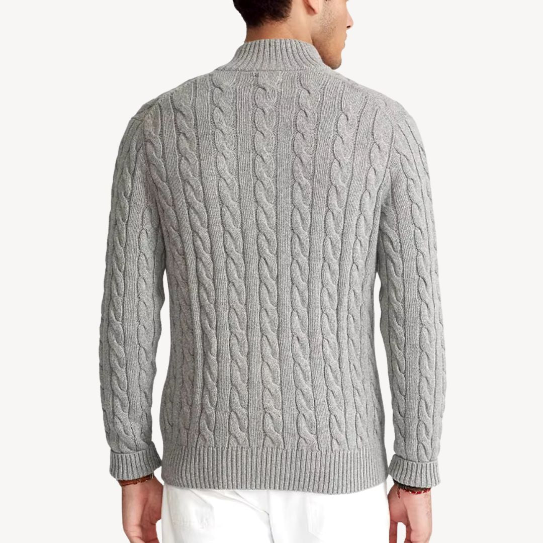 VogeLuxe | Men’s Textured Quarter-Zip Knitwear