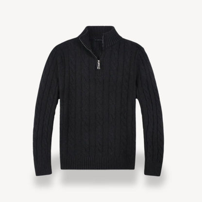 VogeLuxe | Men’s Textured Quarter-Zip Knitwear