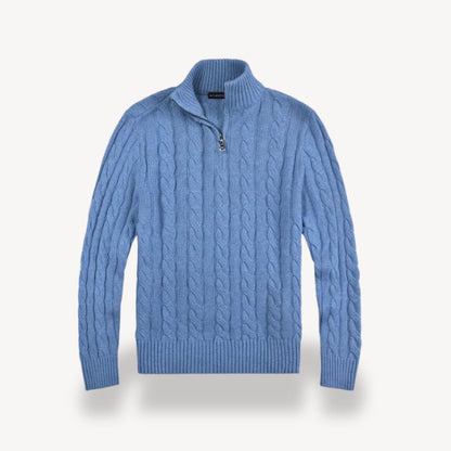 VogeLuxe | Men’s Textured Quarter-Zip Knitwear