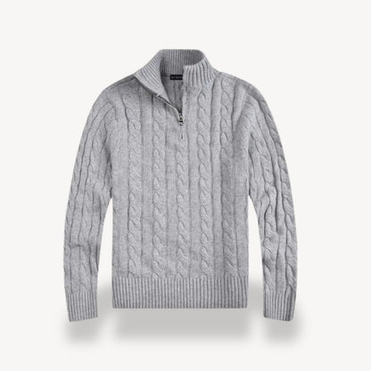 VogeLuxe | Men’s Textured Quarter-Zip Knitwear