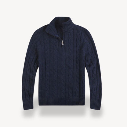 VogeLuxe | Men’s Textured Quarter-Zip Knitwear