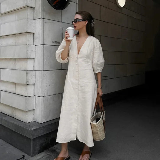 Women's Lightweight Flowy Maxi Dress for Summer - VogeLuxe