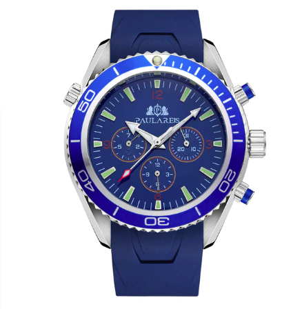 Classic Automatic Mens Watch With Leather Strap