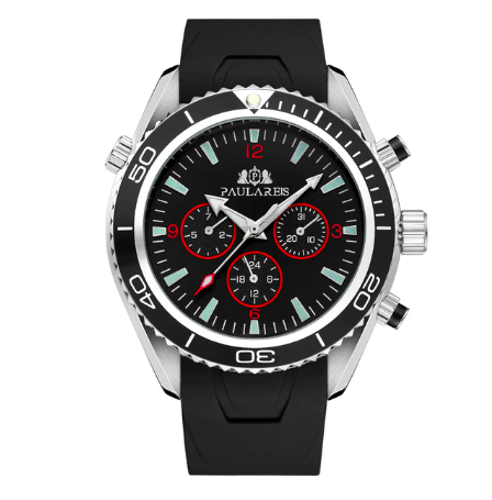 Classic Automatic Mens Watch With Leather Strap