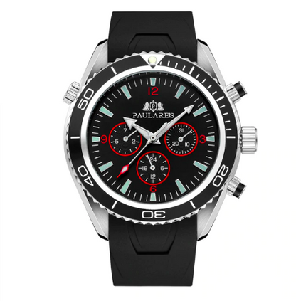 Classic Automatic Mens Watch With Leather Strap