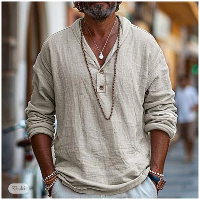 Relaxed Fit Men's Breathable Casual Shirt - VogeLuxe