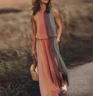 Vibrant Summer Maxi Dress for Women