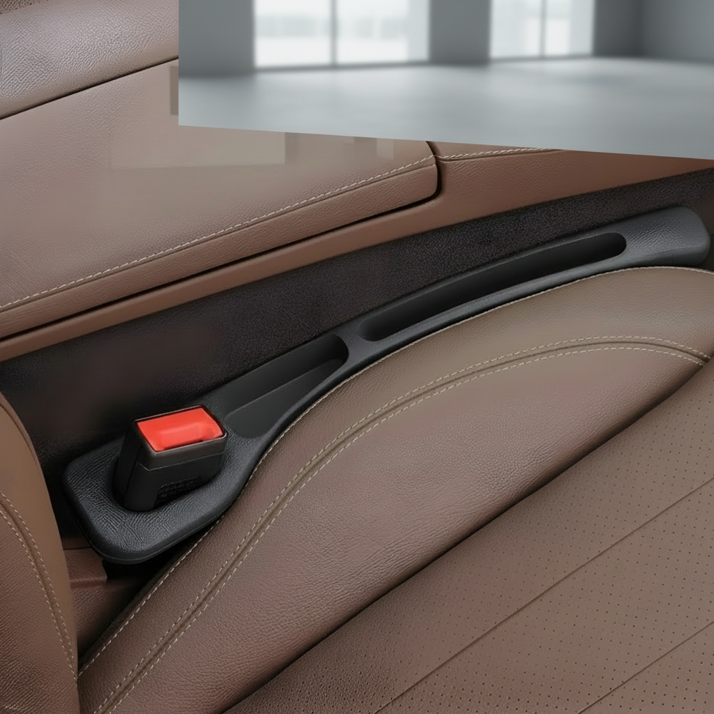 Premium Car Seat Gap Filler Leather Storage Box - VogeLuxe