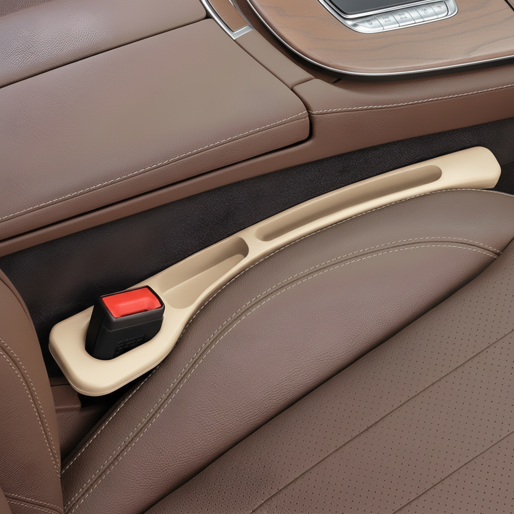 Premium Car Seat Gap Filler Leather Storage Box