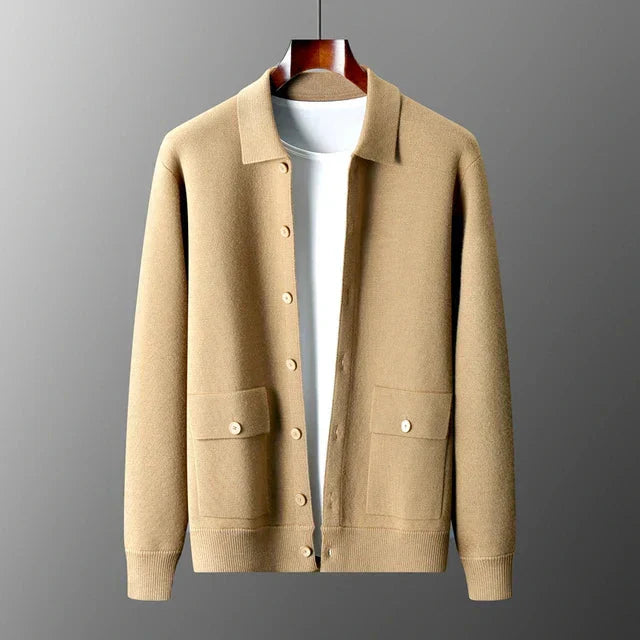 Classic Men's Button Front Cardigan Sweater