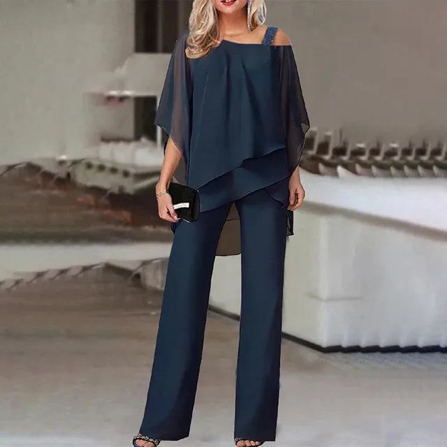 Elegant Dolman Sleeve Top Set