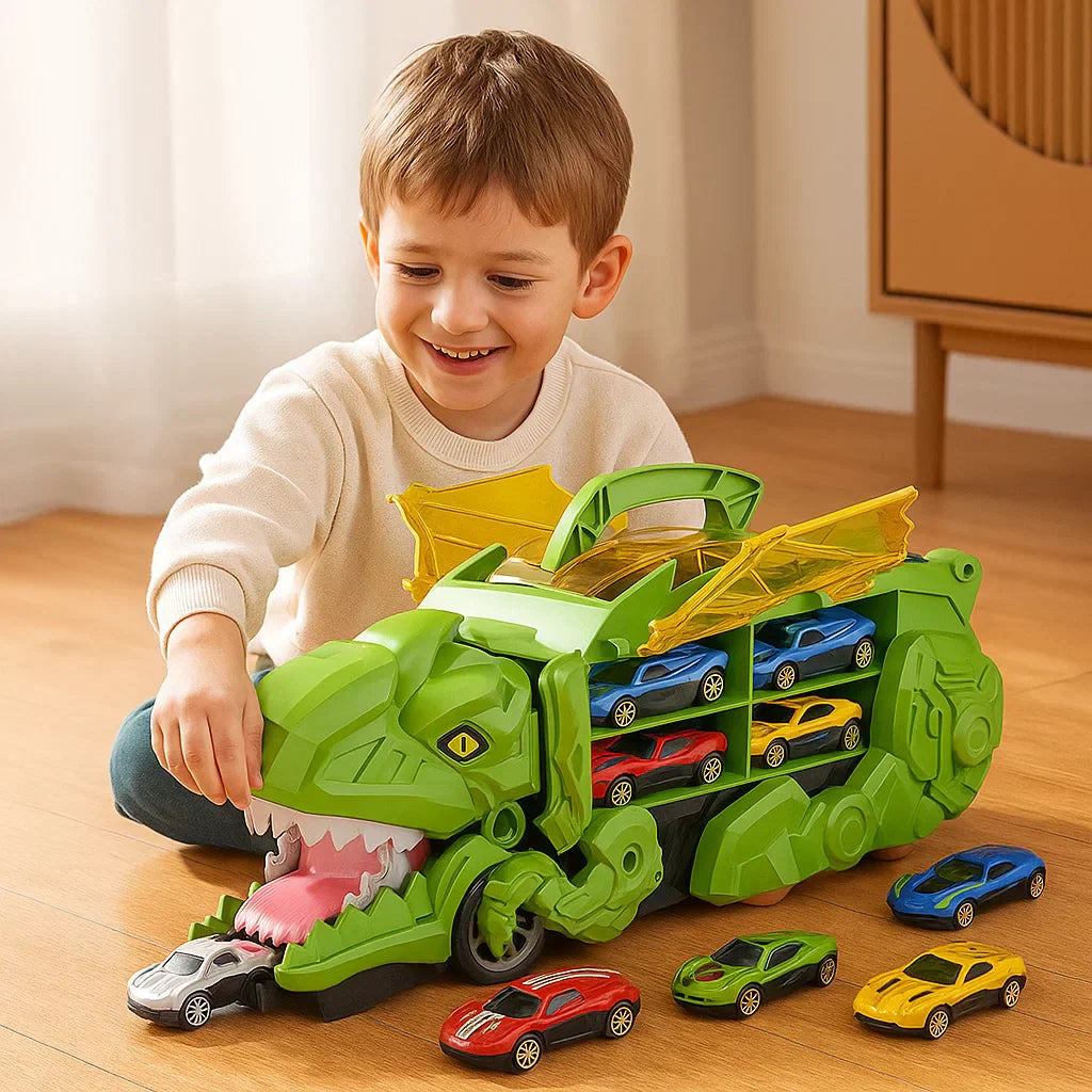 Fun Transforming Truck Toy With Mini Vehicles