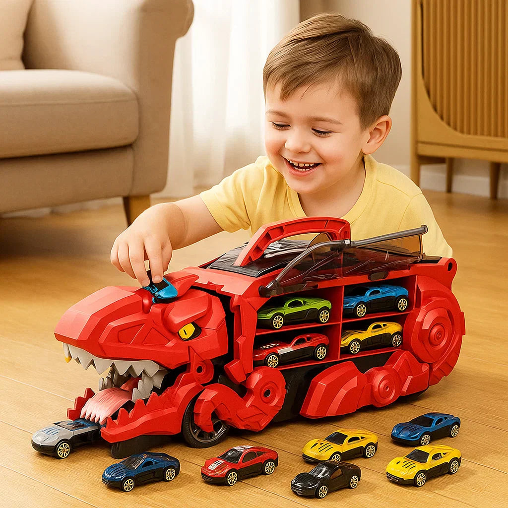 Fun Transforming Truck Toy With Mini Vehicles