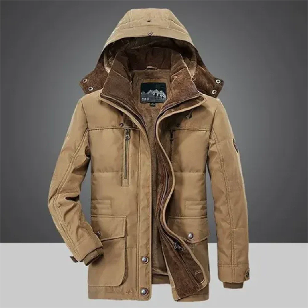 Giacca Inverno Uomo Calda e Impermeabile con Cappuccio