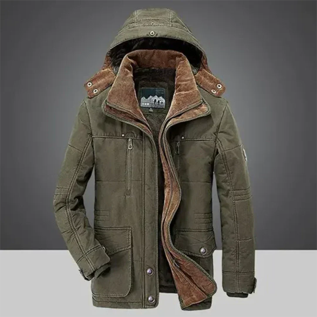 Giacca Inverno Uomo Calda e Impermeabile con Cappuccio