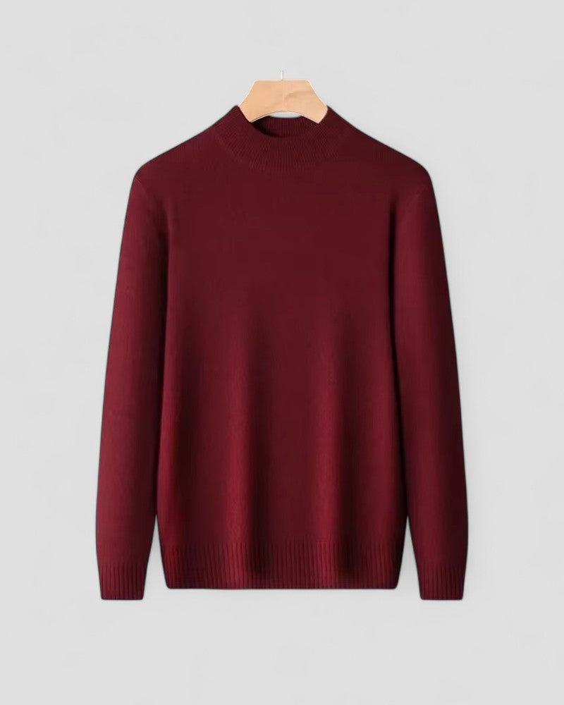Cashmere Mock Neck Pullover Jumper for Men