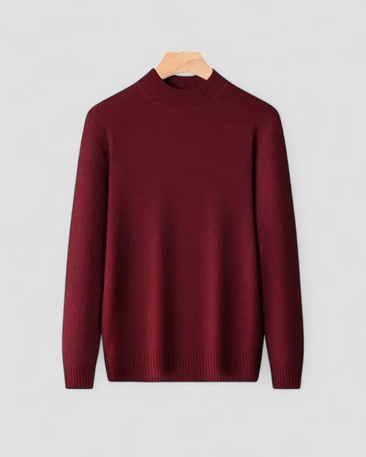 Cashmere Mock Neck Pullover Jumper for Men