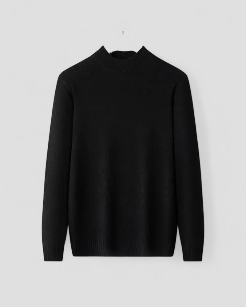 Cashmere Mock Neck Pullover Jumper for Men