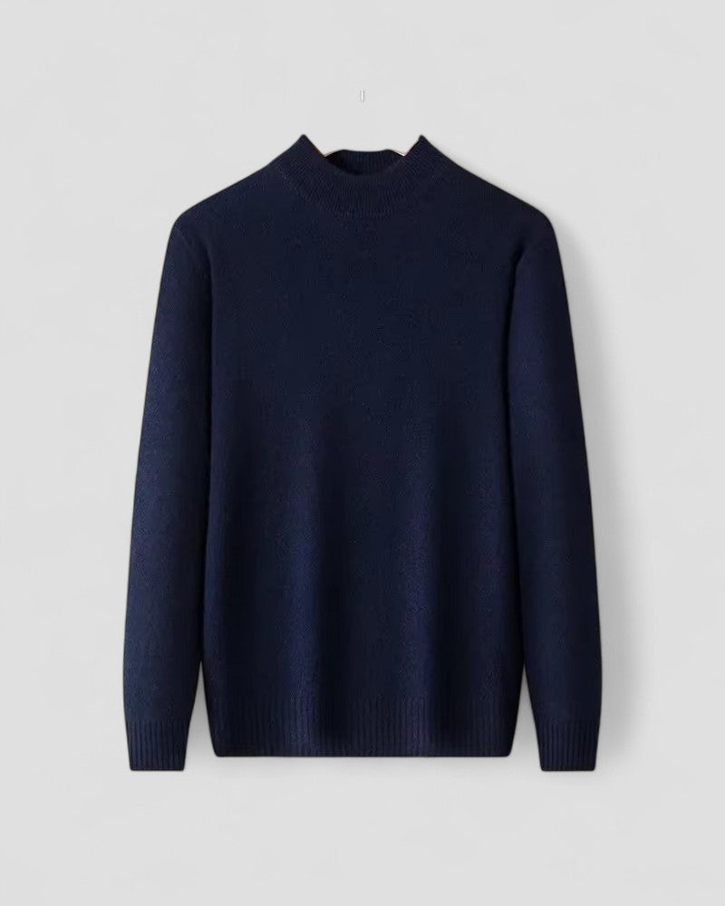 Cashmere Mock Neck Pullover Jumper for Men