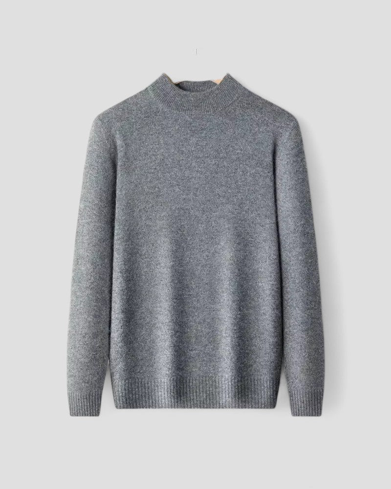 Cashmere Mock Neck Pullover Jumper for Men