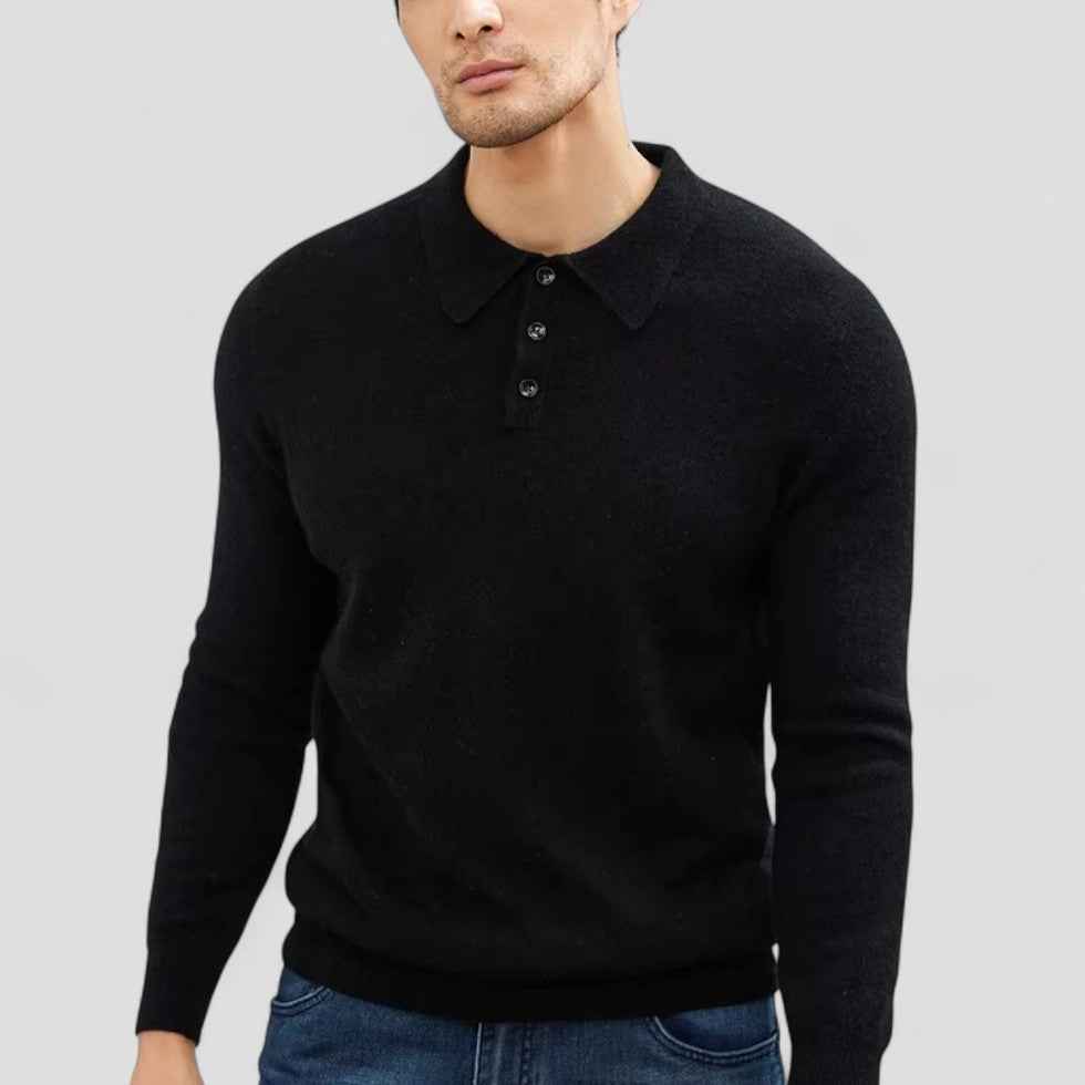 VogeLuxe | Men’s Classic Polo Collar Pullover Sweater