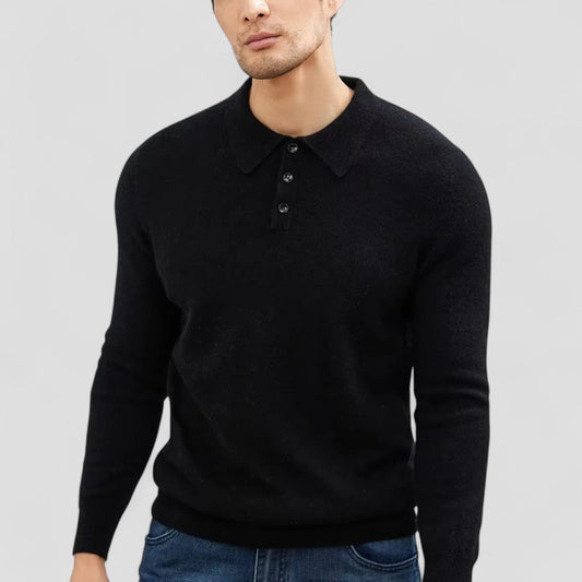 VogeLuxe | Men’s Classic Polo Collar Pullover Sweater
