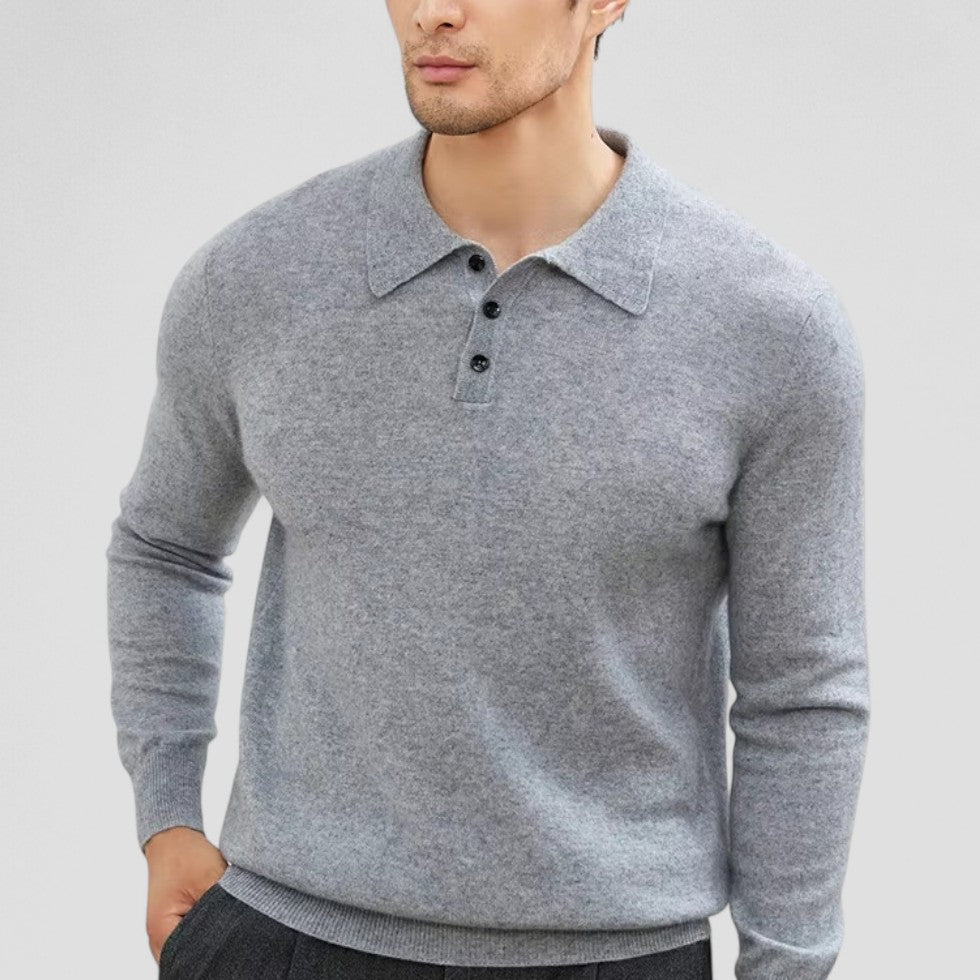 VogeLuxe | Men’s Classic Polo Collar Pullover Sweater