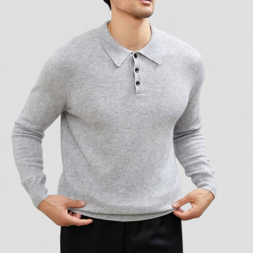 VogeLuxe | Men’s Classic Polo Collar Pullover Sweater