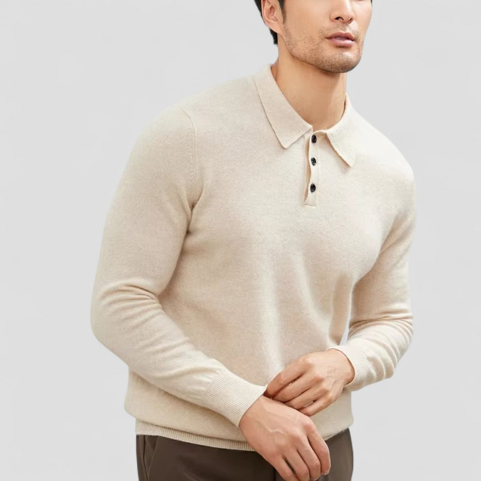 VogeLuxe | Men’s Classic Polo Collar Pullover Sweater