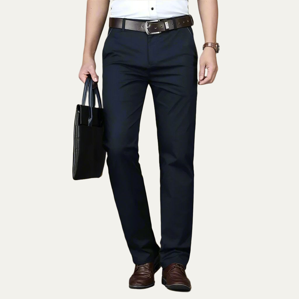 VogeLuxe | Men’s Tailored Straight Leg Dress Trousers