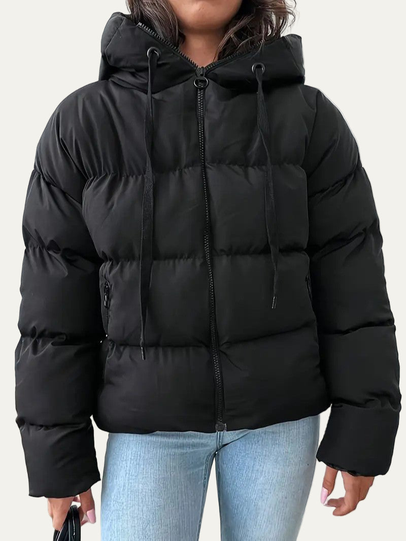 Casual Hooded Zip-Up Winter Jacket 0