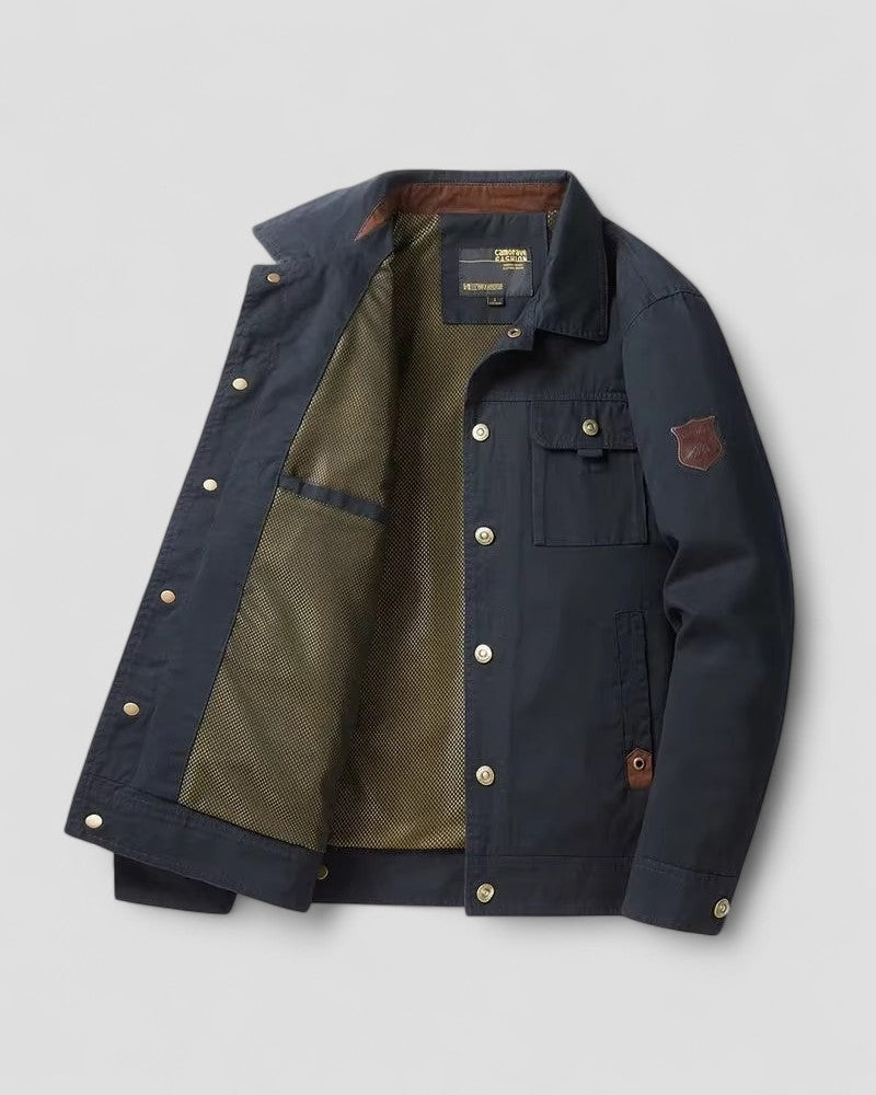 VogeLuxe | Men’s Utility Mesh-Lined Work Jacket