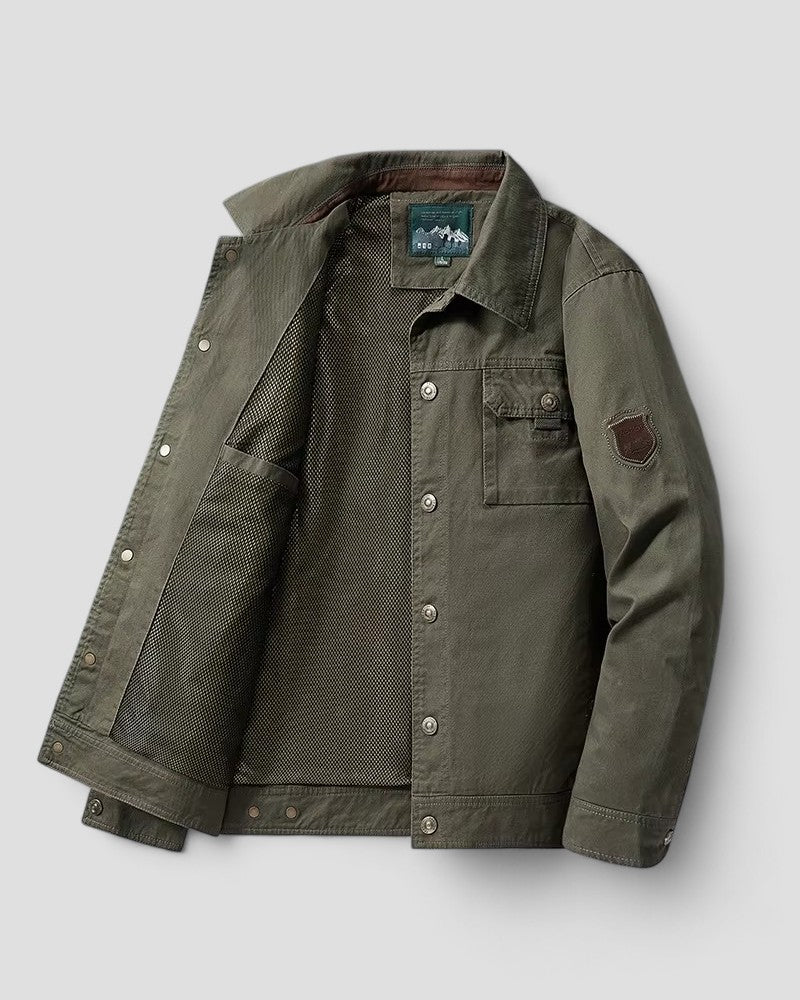 VogeLuxe | Men’s Utility Mesh-Lined Work Jacket