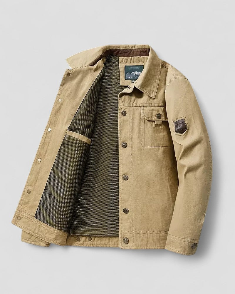 VogeLuxe | Men’s Utility Mesh-Lined Work Jacket
